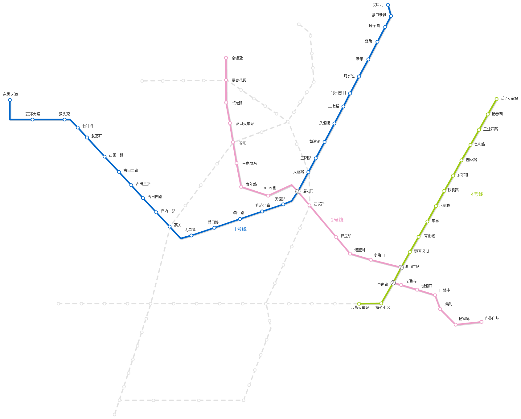 武汉地铁线路图